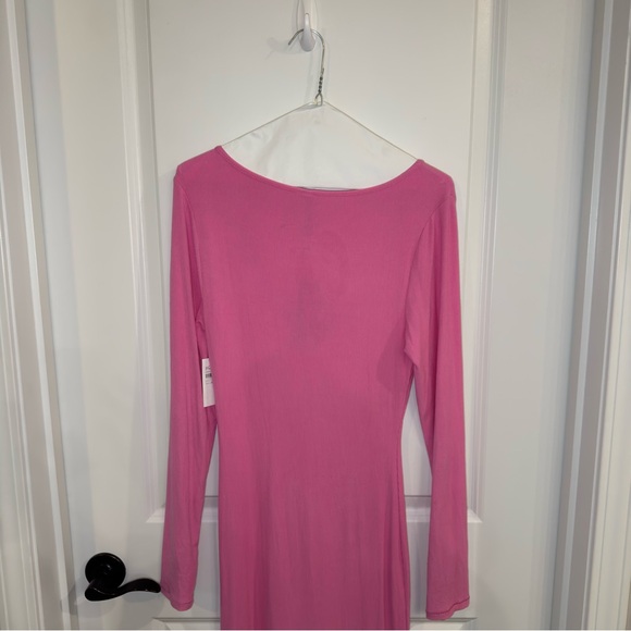 SKIMS Soft Lounge Long Sleeve Maxi Dress in Bubble Gum Pink - Picture 10 of 10